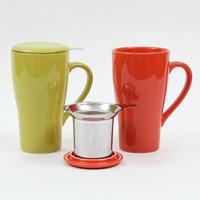 Ensemble d'infuseurs à thé portables écologiques en acier inoxydable 304 à mailles extra fines avec couvercle en silicone, grande capacité, pour théières