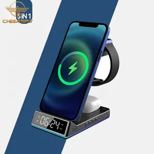 OEM ODM Factory Fast 15W 3in1 5 in 1 Wireless Charger Iwatch Airpods Wireless Phone Holder 3 in One for Iphone Type C Support Z6