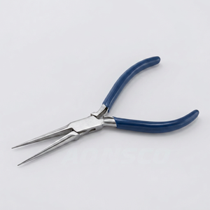 MAQNSCO Extra Long <b>Steel</b> Chain <b>Nose</b> Pliers for Jewelry Making Comfort Grip Handles 1 Year Warranty New Condition for Jewelers - Product Image 1