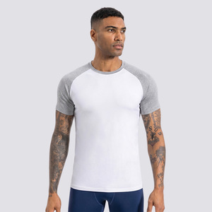 T-Shirt Sportiva a Compressione con Maniche Raglan a Contrasto, Vestibilità Aderente per Bodybuilding e Corsa, Vendita all'Ingrosso - Product Image 5