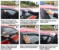 Aibyiar - Juego de 4 Viseras para Ventana, Parasol y Protector de Lluvia para Toyota CAMRY 2002-2006, Láminas Acrílicas, Protectores y Deflectores de Ventana