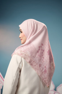 Premium Geometric Batak Gorga Carving Voal <b>Square</b> Hijab <b>Scarf</b> with Hard Box for Traditional Muslim Prayer - Product Image 2
