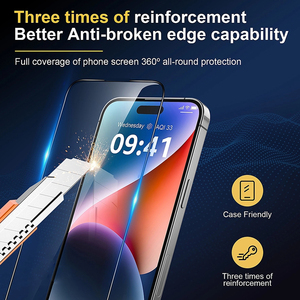 360 Protecteur d'écran en verre trempé pliable pliable pour <span class=keywords><strong>iPhone</strong></span> Air 17 Pro Max 16e 15 14 Plus 13 Pro 12 11 <span class=keywords><strong>XR</strong></span> Xs Max - Product Image 3