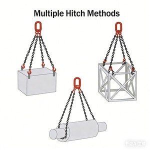 Eslinga de elevación de 4 patas con cadena soldada de acero/hierro, capacidad de carga de 13,200 lb, eslinga de cadena de 4 patas, eslinga de elevación de 4 cadenas - Product Image 5
