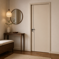 Nouvelles portes intérieures à âme pleine avec encadrement et cadre, isolation acoustique de luxe léger, portes en bois pour chambres et maisons