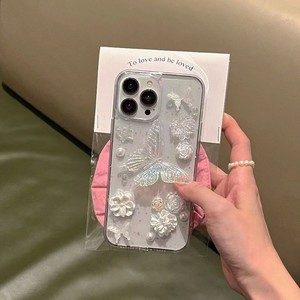 เคสโทรศัพท์ลายดอกไม้ผีเสื้อ 3 มิติ สีสันสดใส สไตล์ INS สำหรับ iPhone 17/16 Pro Max, สำหรับ iPhone 15 Pro/14, กันกระแทกสำหรับ iPhone 13 - Product Image 6