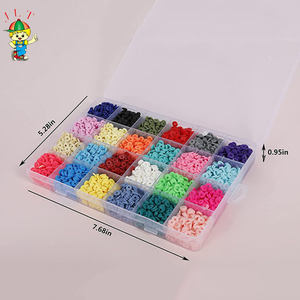 Lot de 40-60 perles en céramique et porcelaine de haute qualité, kit de 6000 pièces de perles plates en argile polymère pour bracelets - Product Image 1