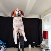 Marionnette de renard gonflable réaliste, marionnette de chien gonflable publicitaire pour les activités en supermarché