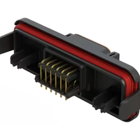 Amphenol ATM13-12PD-GR01 Original, Conector de 12 Vías y 90 Grados °   Conector de Montaje en PCB de Ángulo Recto, Contactos Dorados Serie D-Key ATM # 20 Contactos