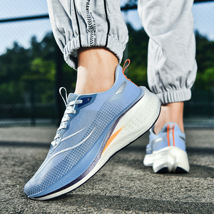 Men's Casual Comfortable Sports Shoes Lace-Up Lightweight Knitted Design Soft <b>Cushioning</b> <b>Pads</b> Waterproof Anti-Slippery - Product Image 6