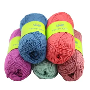 Factory Direct Sale Bamboo Fiber Natural Knitting Yarn Bambus Cotton Yarn For Crochet