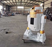Statue de robot en acier au carbone, modèle de sculpture métallique, en promotion