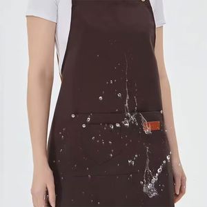Tablier de cuisine personnalisé en toile, sans manches, imperméable, résistant à l'huile, réglable, pour serveur, charpentier, barista, lavable - Product Image 4