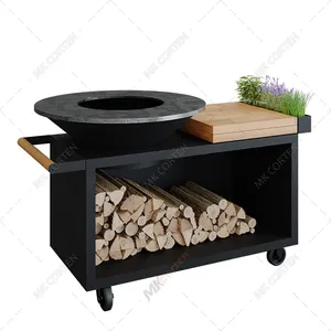 Barbecue au charbon de bois, Barbecue d'extérieur, Double taille, fumeur de viande