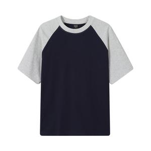 เสื้อยืดแขนราแกลนสีพื้นผ้าฝ้ายคอกลมแขนสั้นชุดลำลอง - Product Image 4