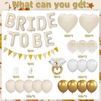 Lot de ballons lettres durables pour mariée, décoration romantique pour mariage et fiançailles