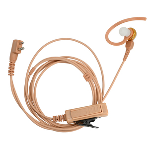 Casque radio bidirectionnel DP1400 à 2 broches, couleur chair, double fil, oreillette C-Hang pour talkie-walkie, certifié CE, avec sangle d'épaule - Product Image 1