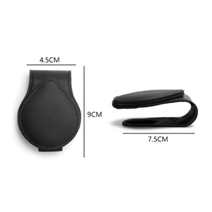 Auto PU Leder Sonnenblende Brille <span class=keywords><strong>Clip</strong></span> Universal Auto Innen karte Ticket Verschluss Tragbare Sonnenbrillen Halter Clips - Product Image 6