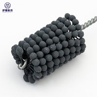 Brosse de rodage flexible en nylon de 1 pouce de diamètre, abrasive, de précision, pour finition de surface et ébavurage de moteurs industriels OEM