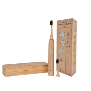 Vente flash - <span class=keywords><strong>Brosse</strong></span> à dents sonique portable pour les voyages, 5 vitesses, avec tête en <span class=keywords><strong>bambou</strong></span> biodégradable et boîte - Product Image 2