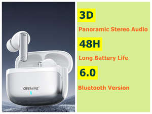 Écouteurs sans fil Bluetooth TWS D800 ENC à réduction de bruit, longue durée de vie de la batterie, écouteurs sportifs étanches pour <span class=keywords><strong>iPhone</strong></span> Xiaomi Android - Product Image 1
