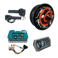 QSMOTOR Motor Brushless 12-Inci 3000W untuk Sepeda Listrik, Set Pengontrol dengan Speedometer LCD, Magnet Permanen, Tahan Air IP55, 48V IE4