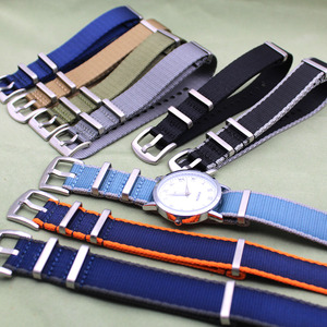 <span class=keywords><strong>Bracelet</strong></span> de montre en nylon tissé personnalisable en gros, sangle de montre en nylon réglable de type ceinture de sécurité, provenant de fabricants d'accessoires et de pièces de montre - Product Image 3
