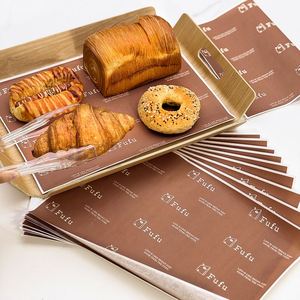 Wholesale Wrapping <b>Paper</b> Deli Packaging Cake <b>Wrap</b> Tray Food Grade Custom logo Printed Grease Proof Sandwich <b>Roll</b> Oil Proof <b>Paper</b> - Product Image 3