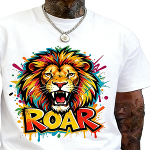 T-<span class=keywords><strong>shirt</strong></span> graphique Tête de <span class=keywords><strong>Lion</strong></span> Rugissant – Art Animalier Féroce du <span class=keywords><strong>Roi</strong></span> des Bêtes Sauvages - Product Image 5