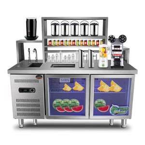 Congelatori da banco, Frigoriferi per bar e tè, Refrigeratori per bevande, Vetrina espositiva multi-banco per supermercati con cassetto e ripiano superiore - Product Image 5