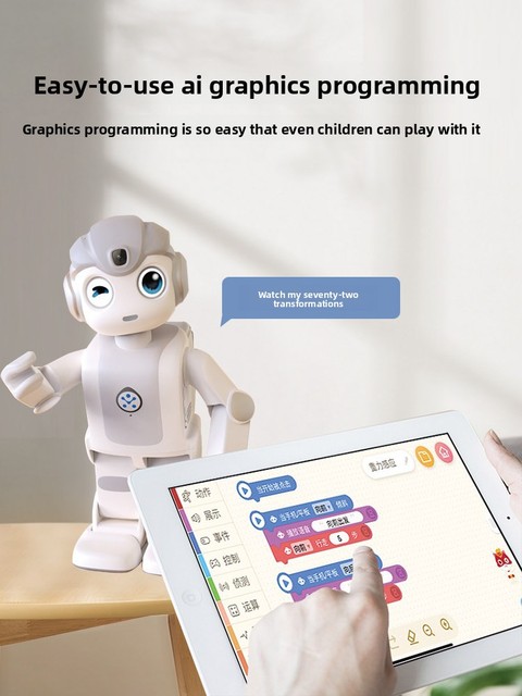 UBTECH Wukong AI Robot Nanny Educational Toy-Dancing Picture Book Reading Spoken Conversation English Tutor for Early Education