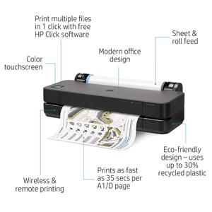Brand New DesignJet T120 T210 T230 T250 24 Inch Large Format Printer A1 Size with Mobile Printing Cad Drawing Plotter