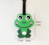 Étiquette de bagage grenouille verte mignonne sac à dos de voyage d'affaires étiquette de nom d'embarquement-accessoires de voyage