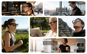Lunettes Intelligentes avec Traduction en Temps Réel, Assistant de <span class=keywords><strong>Chat</strong></span> IA, Caméra 8MP 3200W Pixels, Vidéo 1200P, Double Micros et Haut-parleurs - Product Image 6