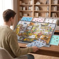 Table de puzzle en feutre de 1000 pièces avec support et couvercle, épaisseur 9 mm, table de puzzle réglable avec 6 tiroirs, fabricant ODM/OEM