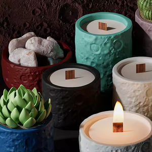 Caja de regalo con logotipo personalizado de cerámica clásica al por mayor, contenedores perfumados, velas de fragancias de aromaterapia de cera de soja - Product Image 3