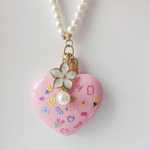 Heart Shaped Transparent Cosmetic Palette with Mirror Dual Color Blush Case Keychain Charm Plastic <b>Makeup</b> <b>Box</b> Unique Shape - Product Image 4