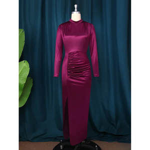 Robe de soirée plissée vintage à taille empire pour fêtes - Product Image 3