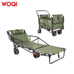 Silla de <span class=keywords><strong>Playa</strong></span> 2 en 1 WOQI con Ruedas, <span class=keywords><strong>Tumbona</strong></span> Plegable, Silla de <span class=keywords><strong>Playa</strong></span> con <span class=keywords><strong>Carrito</strong></span> Integrado para Exteriores - Product Image 1