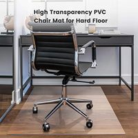Tapis de chaise rectangulaire moderne en PVC pour sols durs, transparent, haute résistance aux chocs, antidérapant, écologique, résistant à l'eau, pour la maison