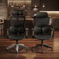 Chaise de bureau ergonomique moderne pivotante avec support lombaire en maille, appui-tête réglable, chaises inclinables de luxe personnalisables