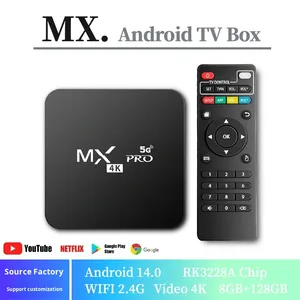 Decodificador Factory <span class=keywords><strong>MX</strong></span> <span class=keywords><strong>PRO</strong></span> Rockchip RK3229 4K <span class=keywords><strong>Android</strong></span> 14.0 con WiFi 5G para TV Box - Product Image 2