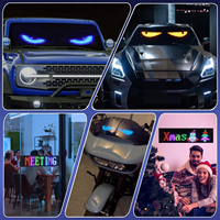 Panel LED Ultrafino y Flexible para Ventana de Coche, Adhesivo, Matriz DIY