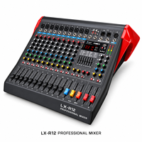 Console audio analogique série LX-R 4, 6, 8, 12 canaux avec égaliseur USB MP3 DSP pour groupes live, studios d'enregistrement et spectacles de karaoké