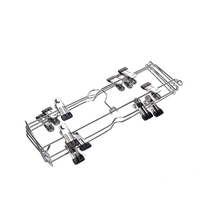 Inspring quần kim loại móc tiết kiệm không gian đa lớp quần áo móc áo với <span class=keywords><strong>clip</strong></span> - Product Image 5