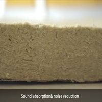 Laine de roche acoustique Huali 60 kg/m3 en rouleau avec revêtement en aluminium, matériau d'isolation thermique et phonique, garantie 5 ans et plus