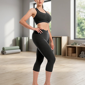 Ensemble de yoga pour femmes : Leggings et haut de sport 2 pièces en polyester respirant, taille haute, pour la gym et l'entraînement - Product Image 3