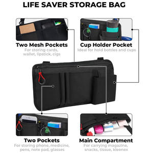 Organisateur de stockage latéral pour fauteuil roulant OEM d'usine pochette d'accoudoir de fauteuil roulant sac latéral de mobilité - Product Image 6