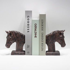 Art Deco Modern Creative Horse Head Resin Bookend Book Rest <strong>Decorative</strong> Item Home Desk Living Room Entrance <strong>Decoration</strong> - Product Image 2