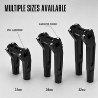 Riser Setang Motor Universal Berkualitas Tinggi OEM Custom, Bahan Aluminium Alloy CNC, Finishing Hitam, Dapat Disesuaikan